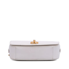 CC Quilted Caviar Turnlock Full Flap