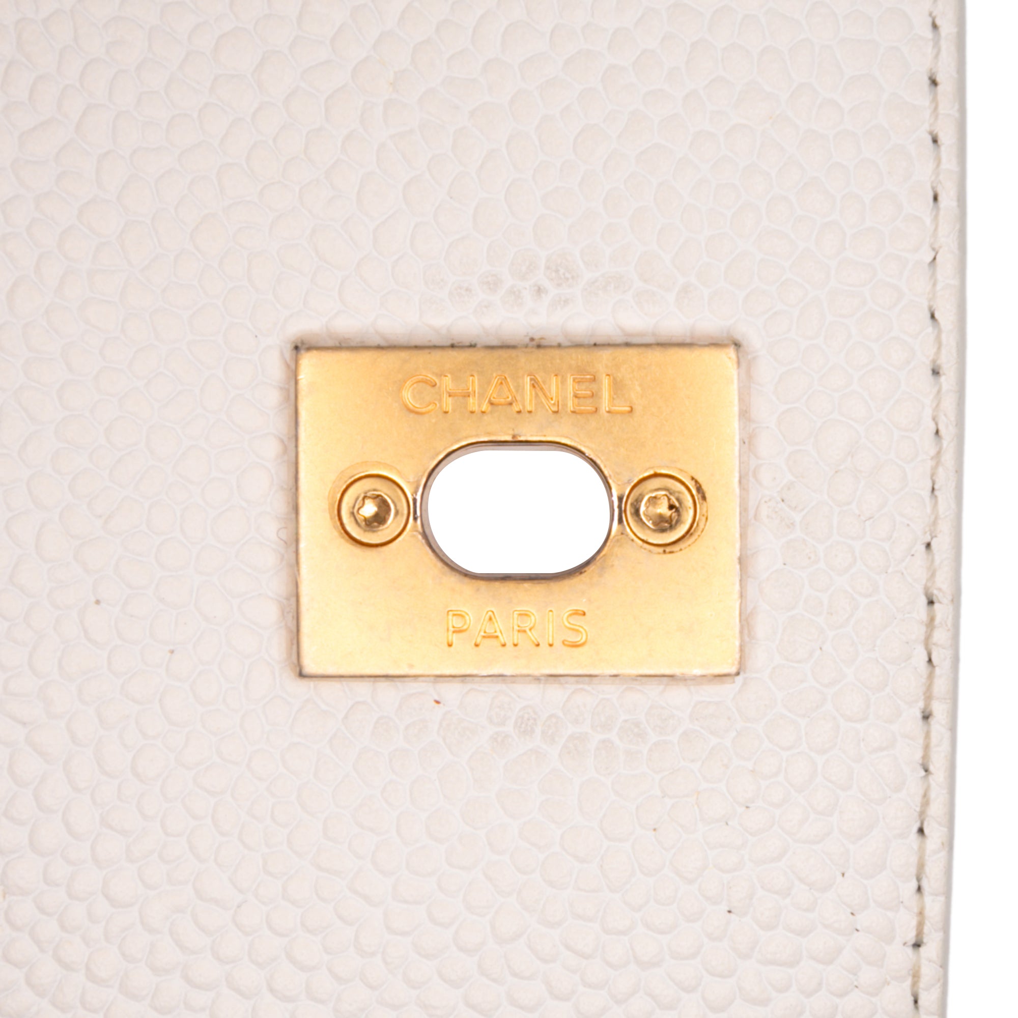 CC Quilted Caviar Turnlock Full Flap
