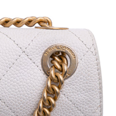 CC Quilted Caviar Turnlock Full Flap