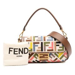Zucca Canvas Embroidered Baguette Satchel