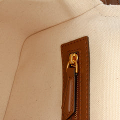 Zucca Canvas Embroidered Baguette Satchel