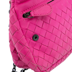 Small Calfskin Intrecciomirage Embossed Butterfly Chain Crossbody