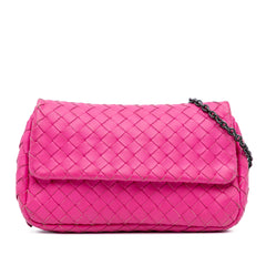 Small Calfskin Intrecciomirage Embossed Butterfly Chain Crossbody