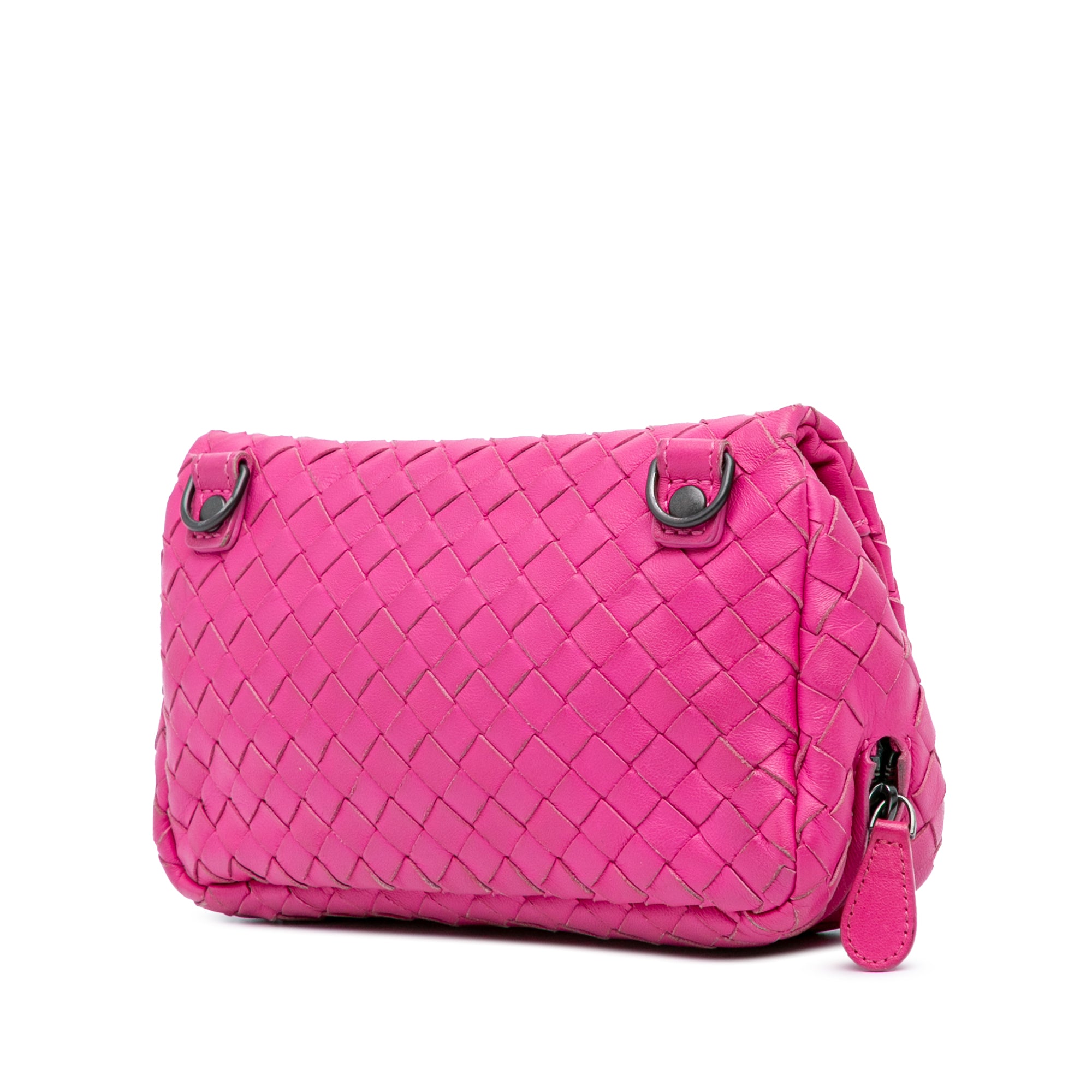 Small Calfskin Intrecciomirage Embossed Butterfly Chain Crossbody