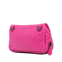 Small Calfskin Intrecciomirage Embossed Butterfly Chain Crossbody