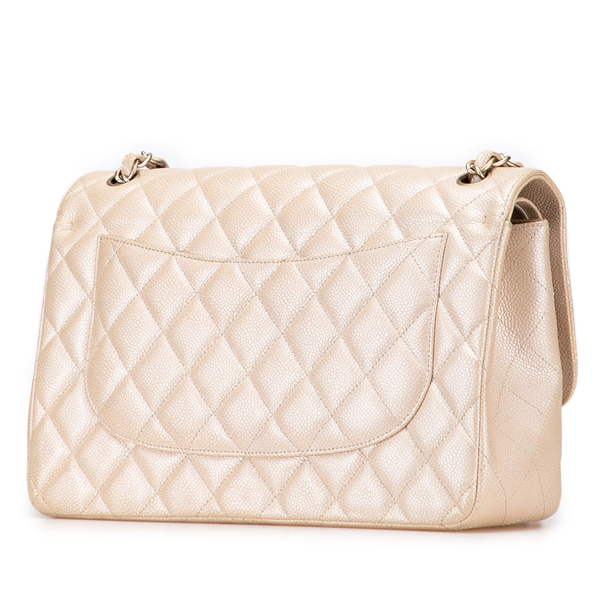 Jumbo Classic Iridescent Caviar Double Flap