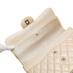 Jumbo Classic Iridescent Caviar Double Flap