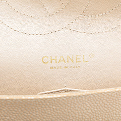 Jumbo Classic Iridescent Caviar Double Flap