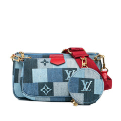 Monogram Denim Patchwork Multi Pochette Accessoires