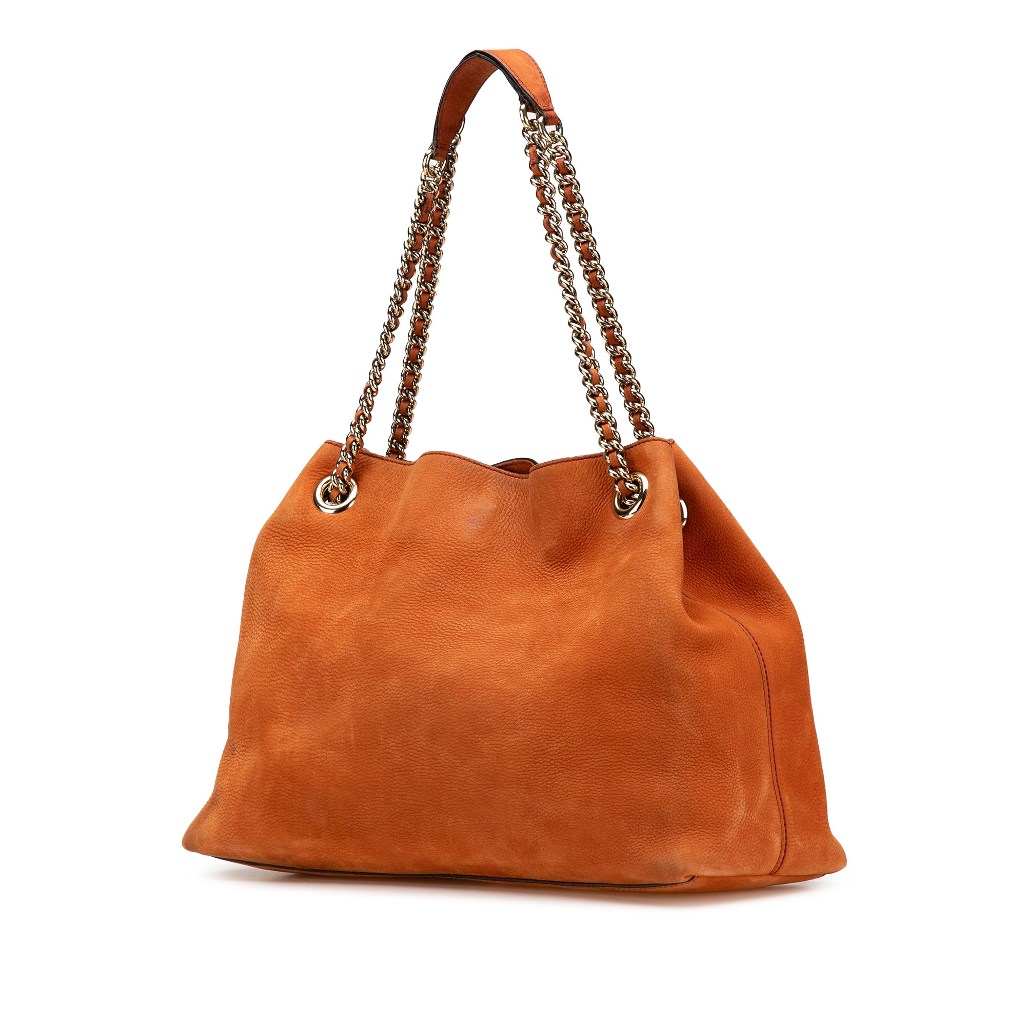 Medium Nubuck Leather Soho Chain Tote