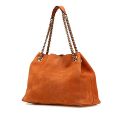 Medium Nubuck Leather Soho Chain Tote