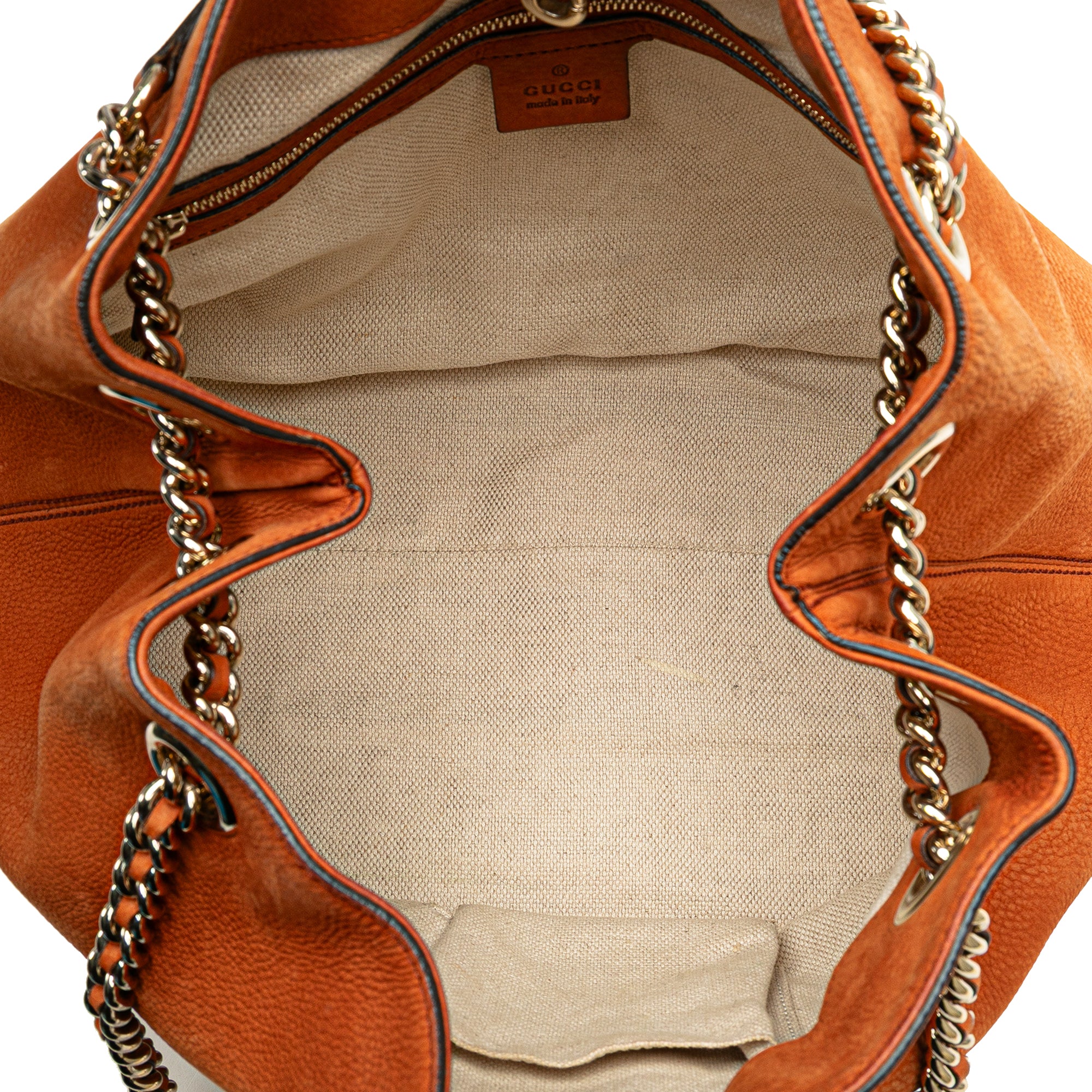 Medium Nubuck Leather Soho Chain Tote