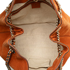 Medium Nubuck Leather Soho Chain Tote
