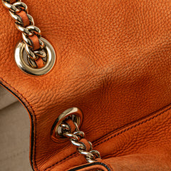 Medium Nubuck Leather Soho Chain Tote