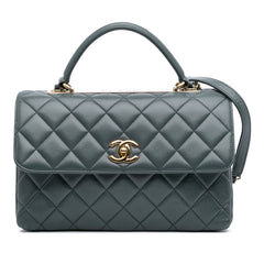 Medium Lambskin Trendy CC Top Handle Bag