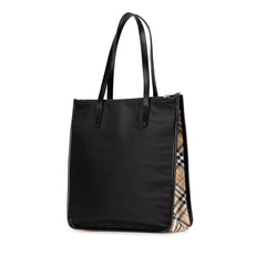 Nova Check Trimmed Nylon Tote