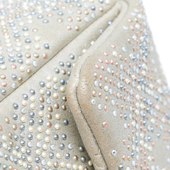 Mini Iridescent and Studded Calfskin Flap
