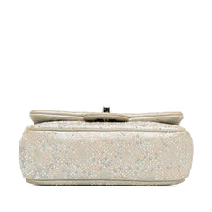 Mini Iridescent and Studded Calfskin Flap