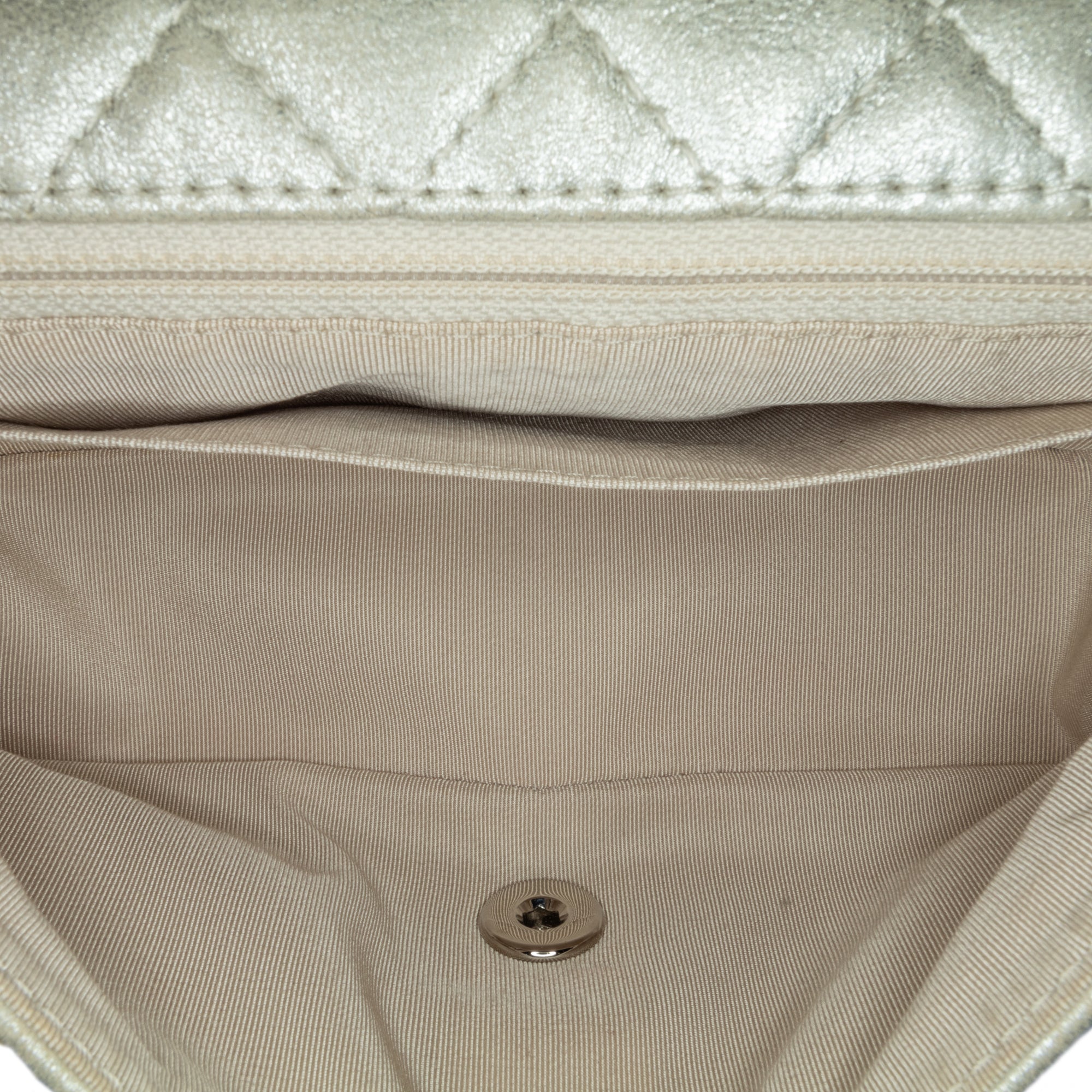 Mini Iridescent and Studded Calfskin Flap
