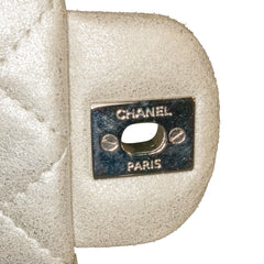 Mini Iridescent and Studded Calfskin Flap