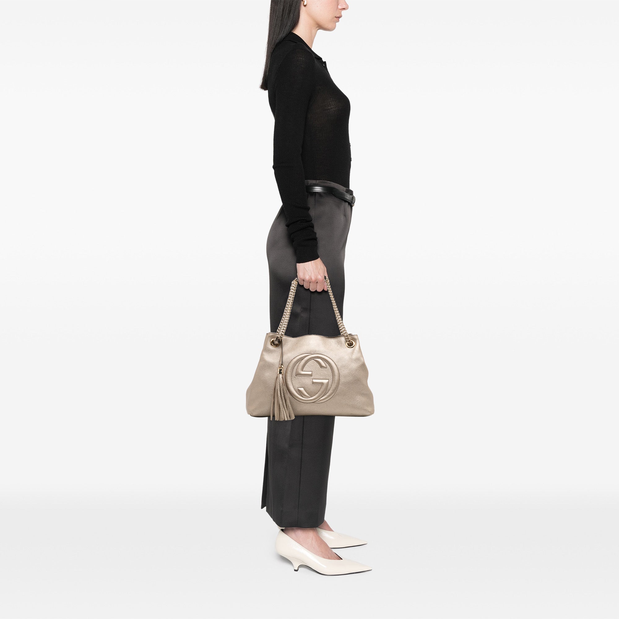 Medium Leather Soho Chain Tote