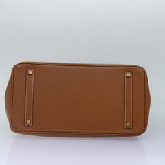 Hermes Birkin Handbag Brown Courchevel with Gold Hardware