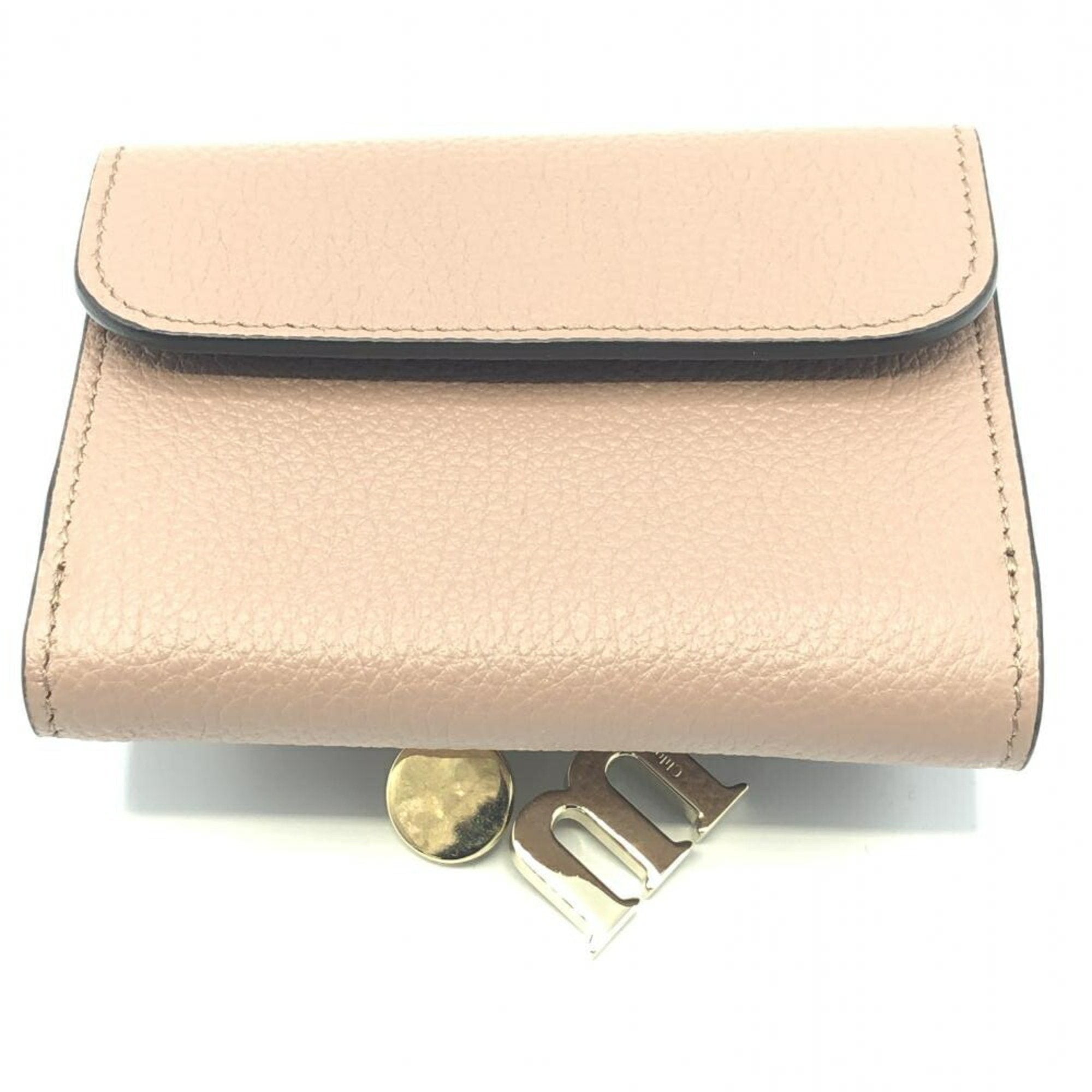 Chloe Alphabet Trifold Wallet Leather