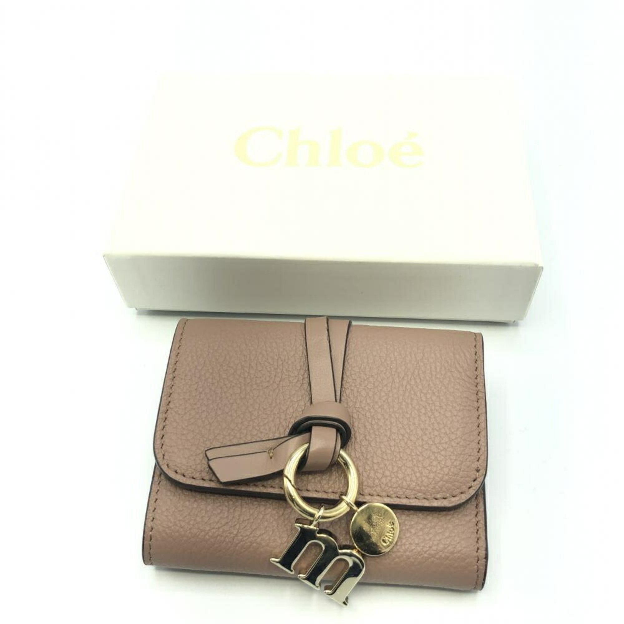 Chloe Alphabet Trifold Wallet Leather