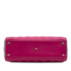 Large Bicolor Lambskin Cannage Lady Dior