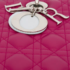 Large Bicolor Lambskin Cannage Lady Dior