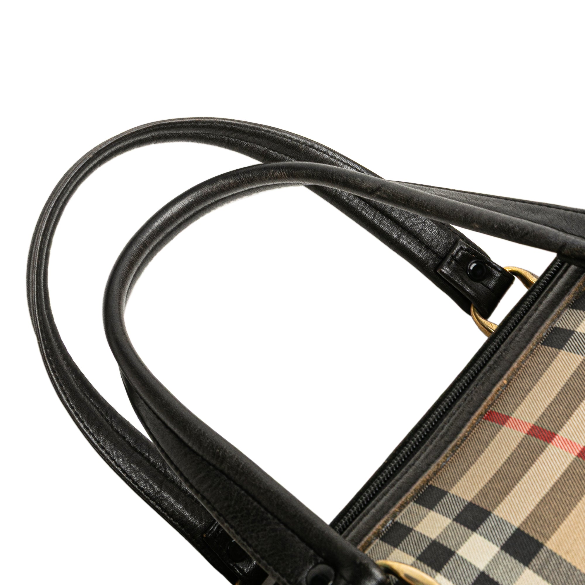 Haymarket Check Canvas Boston Bag