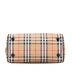 Haymarket Check Canvas Boston Bag