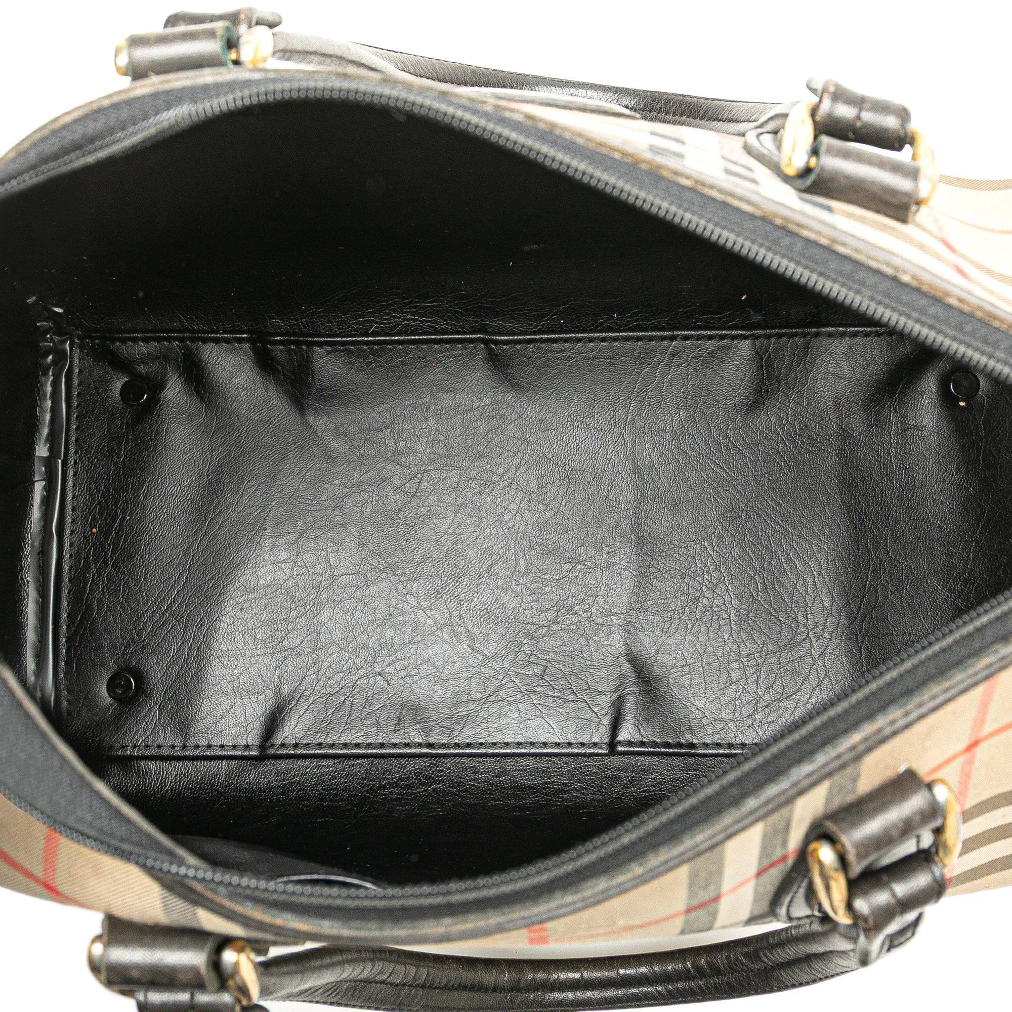 Haymarket Check Canvas Boston Bag