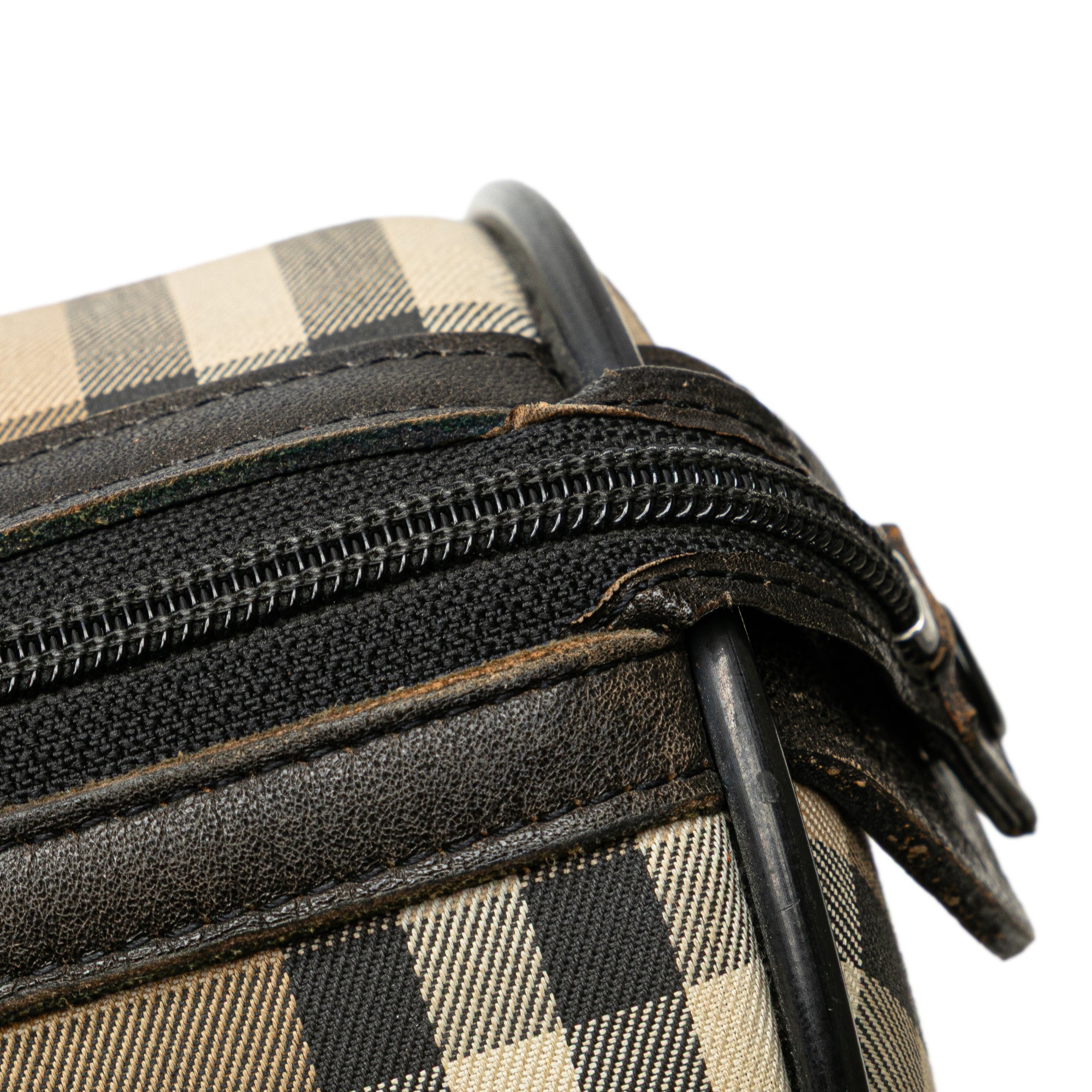 Haymarket Check Canvas Boston Bag