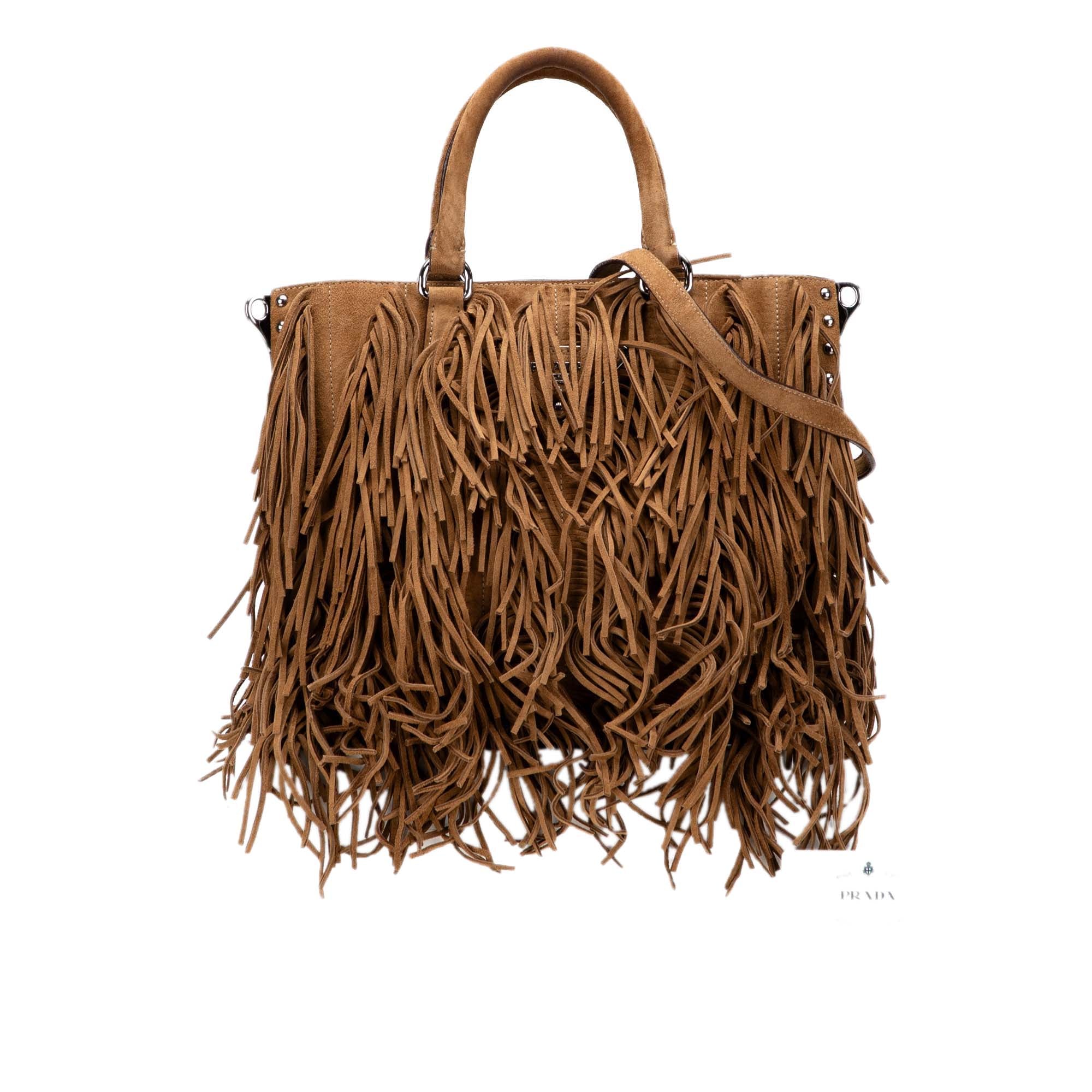 Suede Fringe Satchel