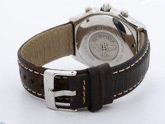 Breitling Chronomat Chronometer Automatic Watch stainless Steel Dial and leather bracelet
