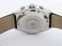 Breitling Chronomat Chronometer Automatic Watch stainless Steel Dial and leather bracelet