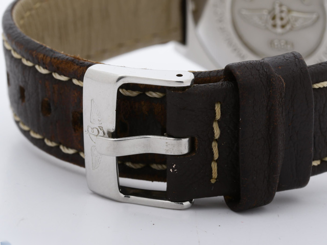 Breitling Chronomat Chronometer Automatic Watch stainless Steel Dial and leather bracelet