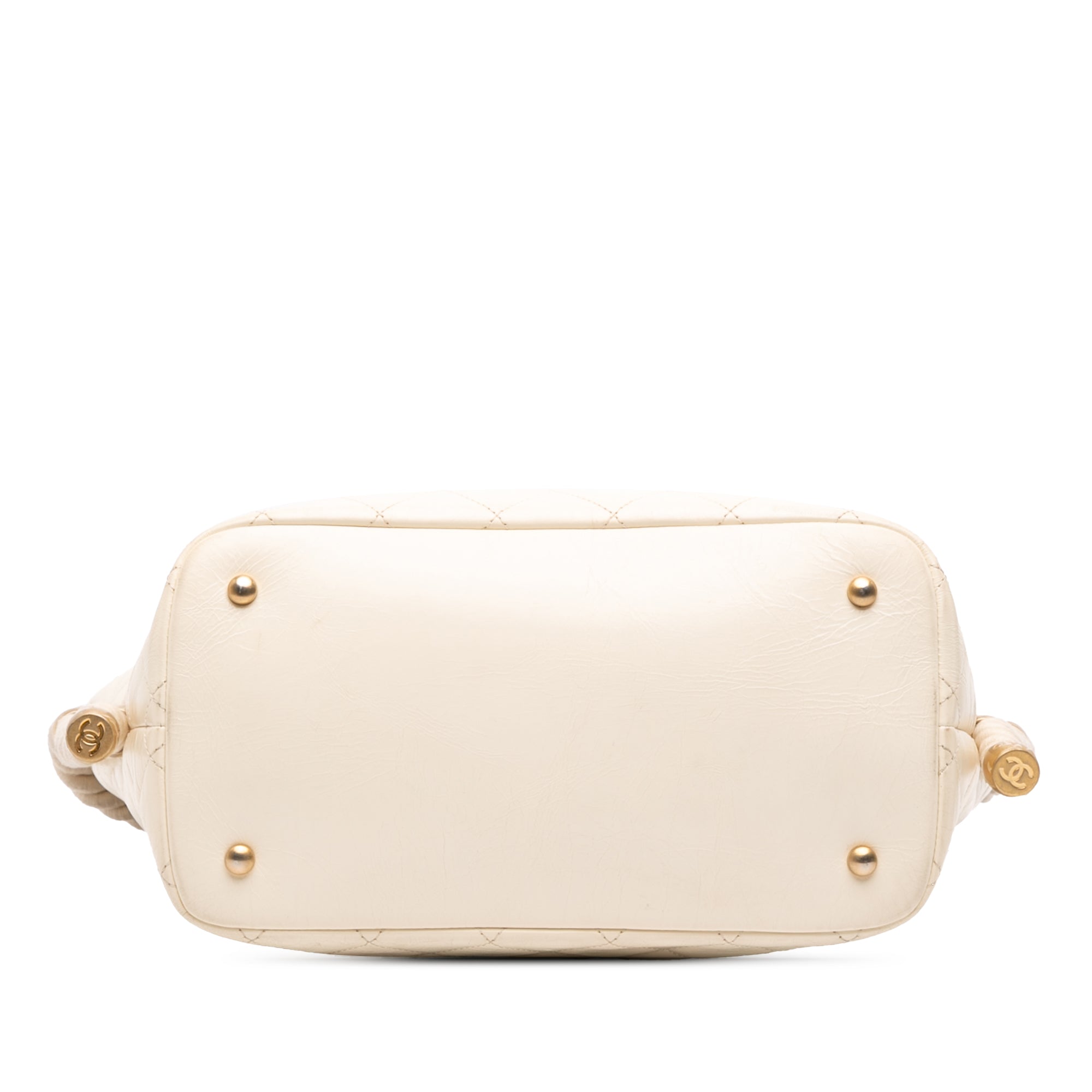 Crumpled Calfskin En Vogue Rope Satchel
