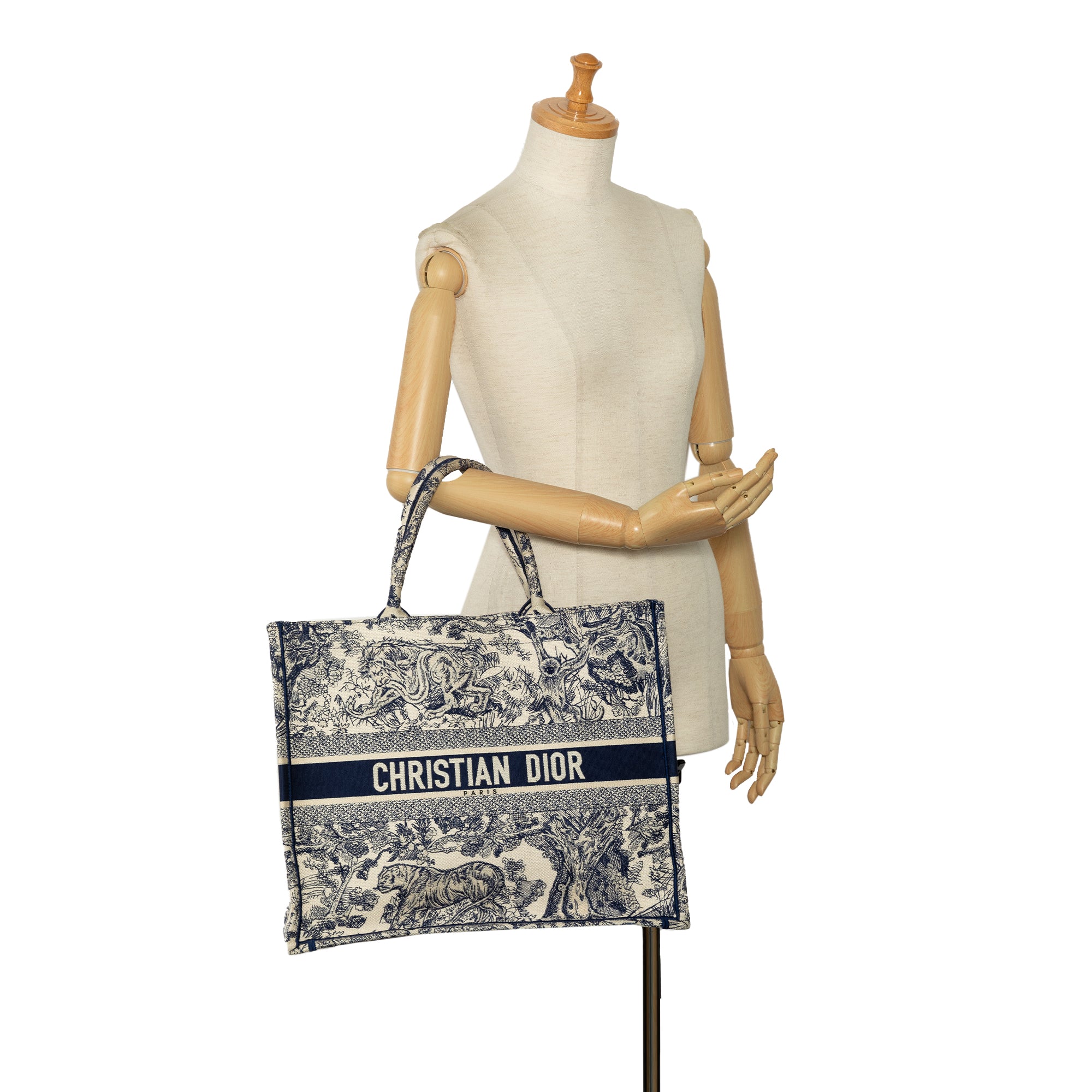 Large Toile De Jouy Book Tote_8