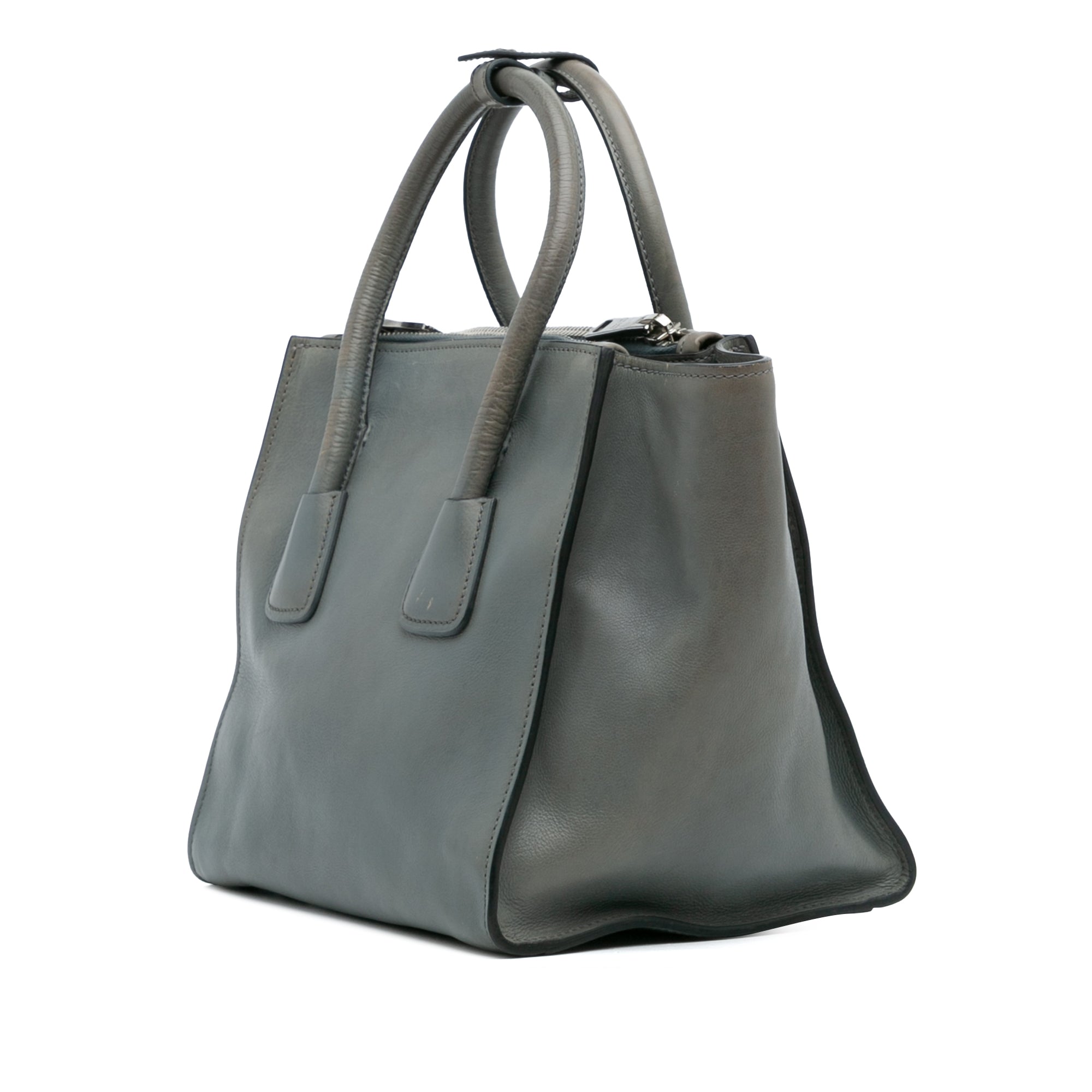 Glace Calf Twin Pocket Satchel