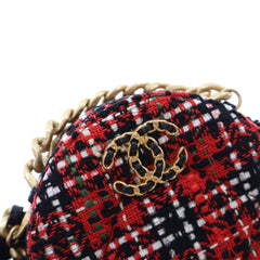 Tweed 19 Round Clutch with Chain