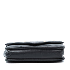 Chevron Lambskin Button Wallet On Chain