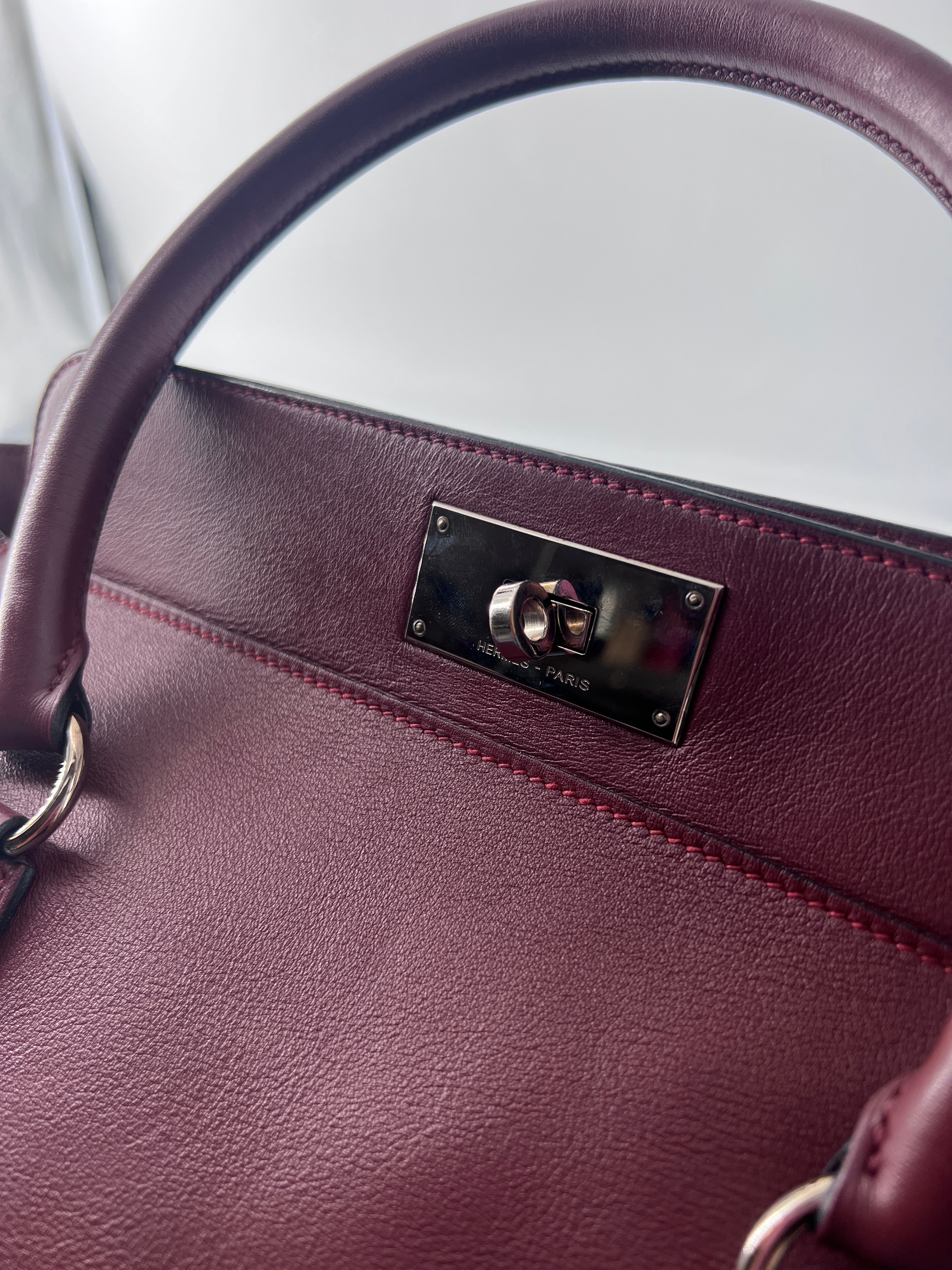 Hermes Toolbox Bag Grizzly and Leather