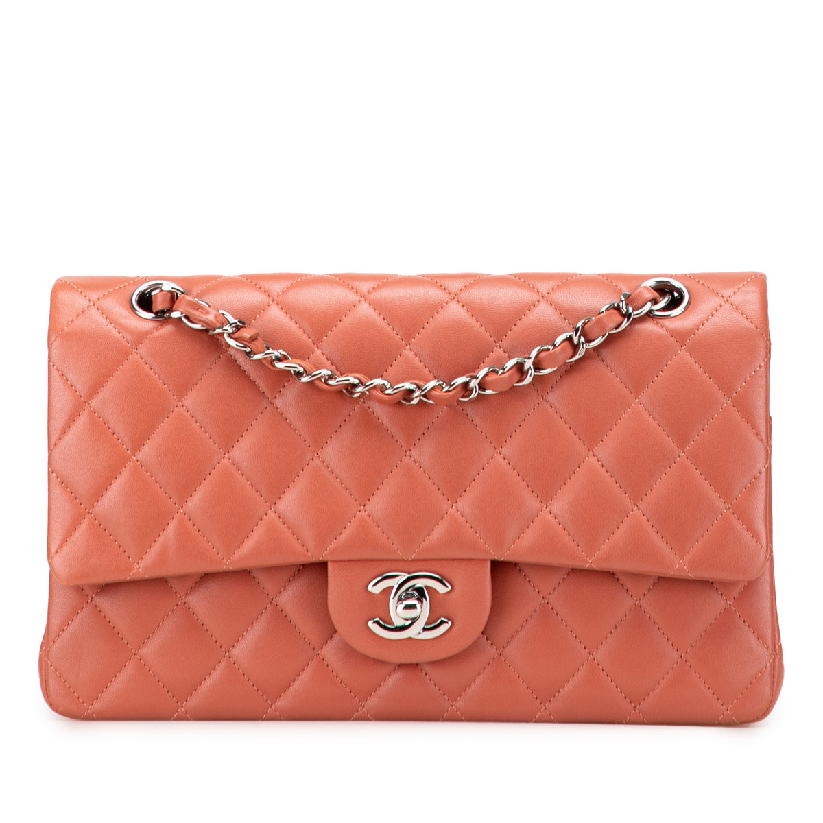 Medium Classic Lambskin Double Flap