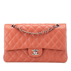 Medium Classic Lambskin Double Flap