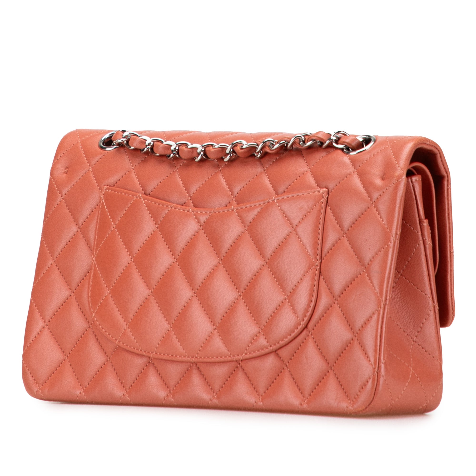 Medium Classic Lambskin Double Flap