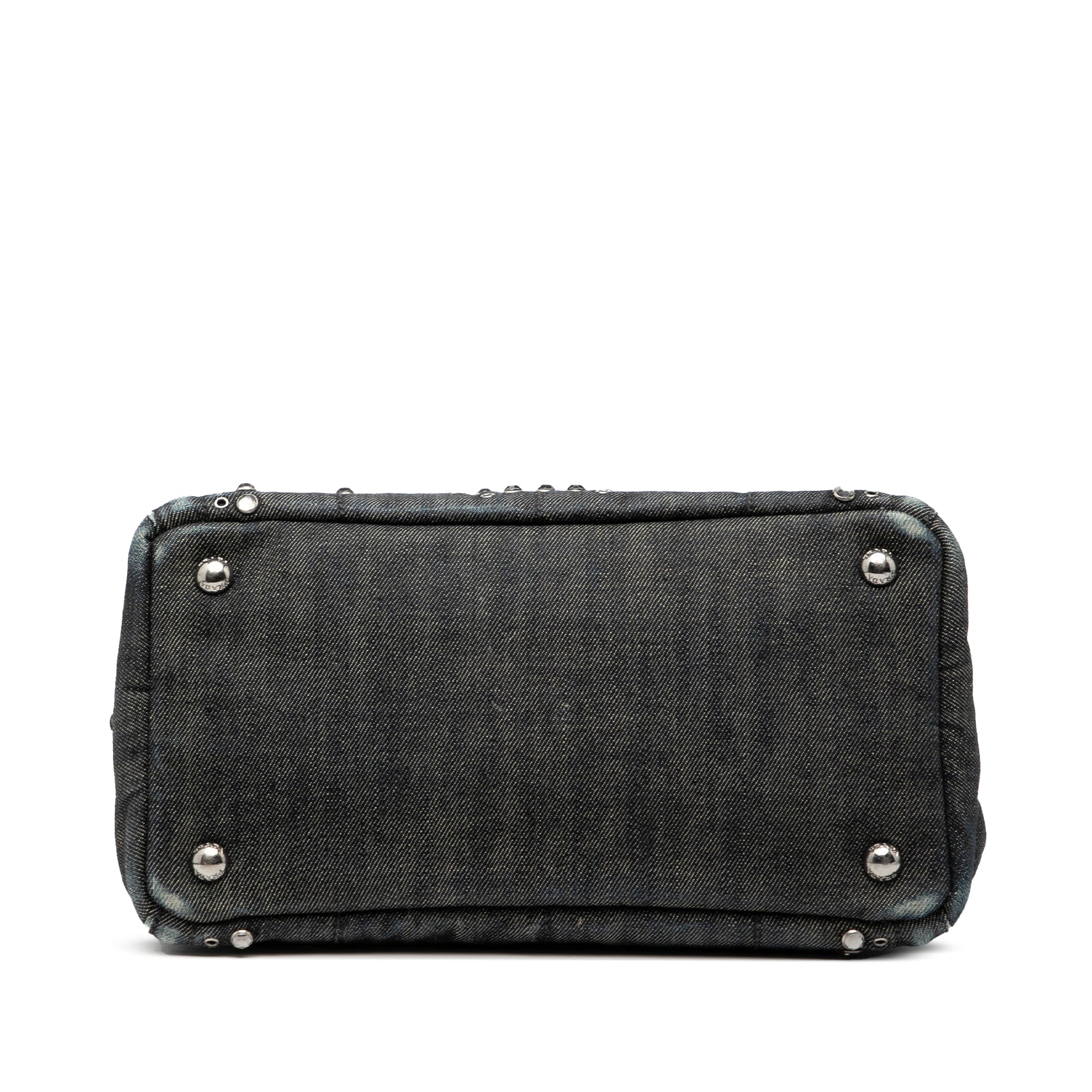 Small Denim Canapa Bijoux and Grommet Satchel