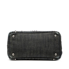 Small Denim Canapa Bijoux and Grommet Satchel