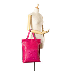 Anagram Leather Shopper Tote